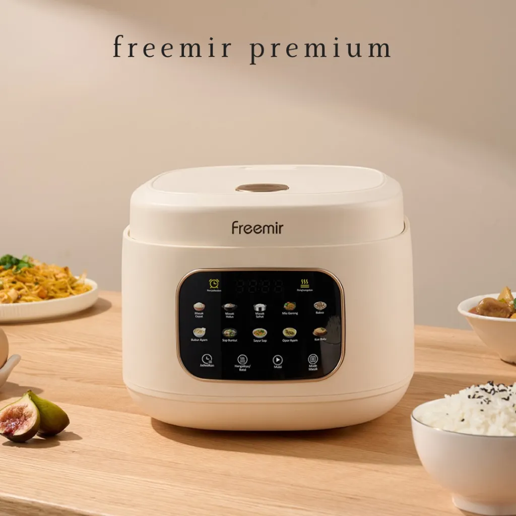 [PREMIUM] freemir Rice Cooker Digital Rendah Gula 1.5L Lapisan Keramik Anti Lengket Multifungsi Diet