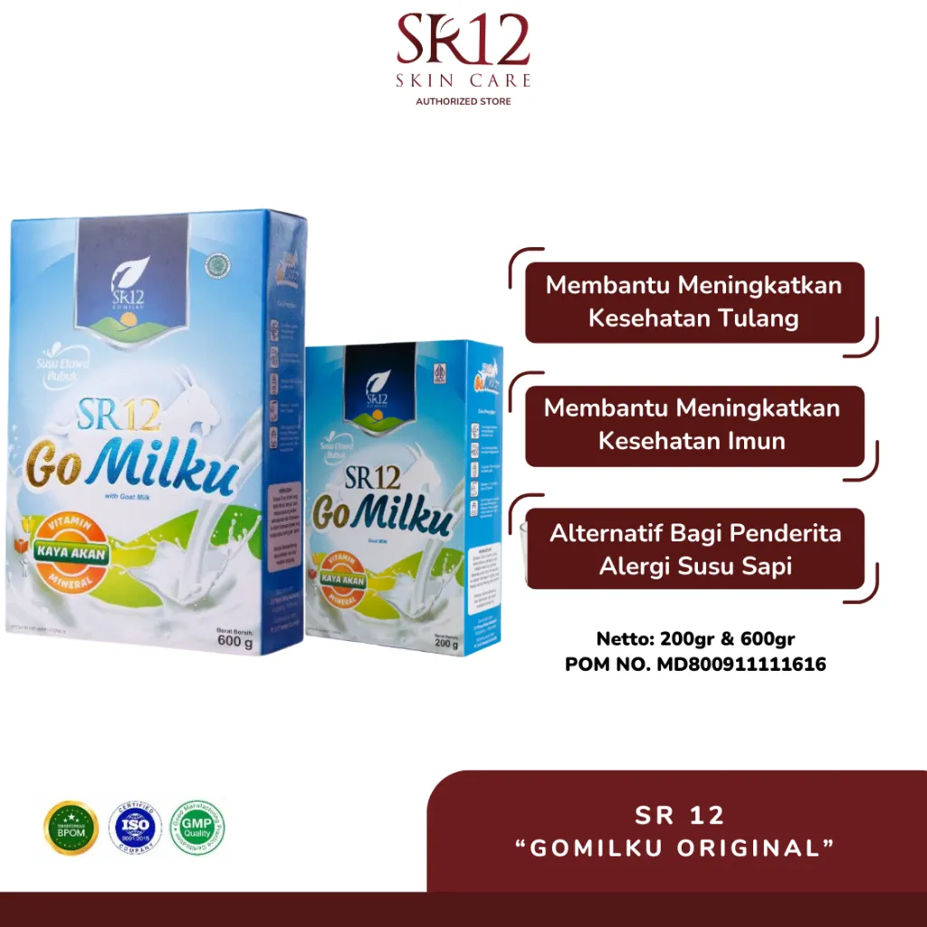 SR12 Gomilku Orginal Susu Kambing Etawa 200gr dan 600gr