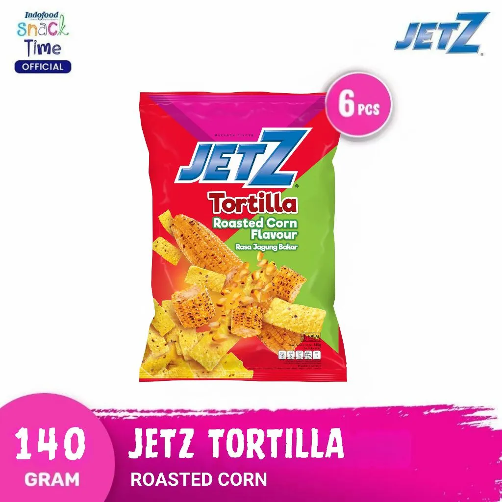 JetZ Tortilla Roasted Corn 140 Gr - 6 Pcs