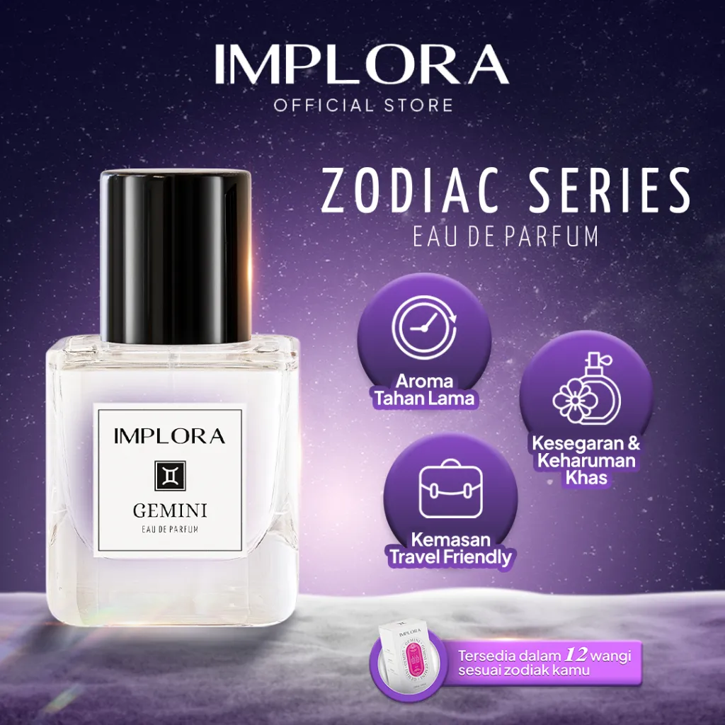 Implora Zodiac Series Eau De Parfum | Tahan Lama | Sweet Fresh Woody