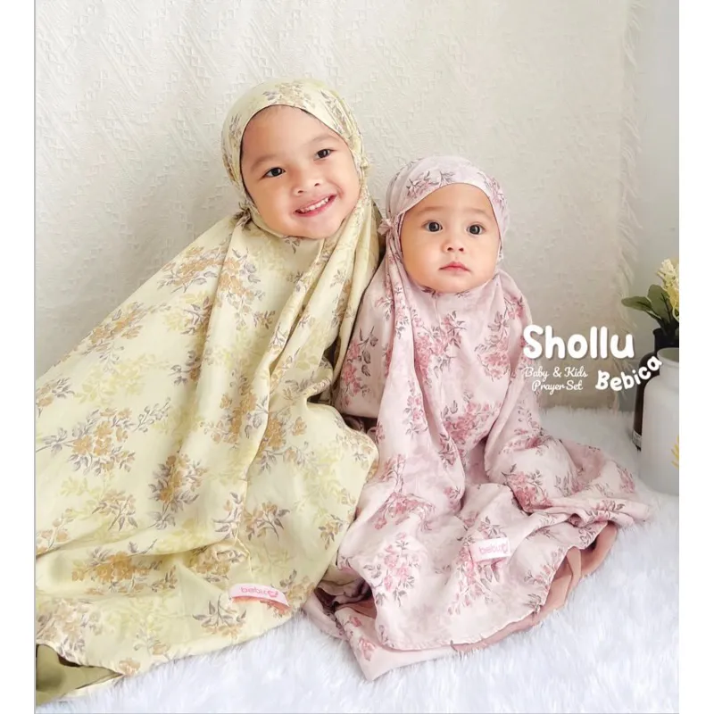 BEBICA Mukena Anak Mukena Bayi New Mukena anak premium mukena anak motif Shollu Prayer Set
