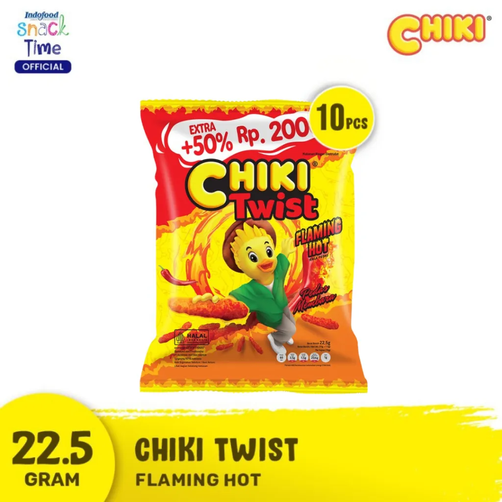 Chiki Twist Flaming Hot 22.5 Gr - 10 Pcs