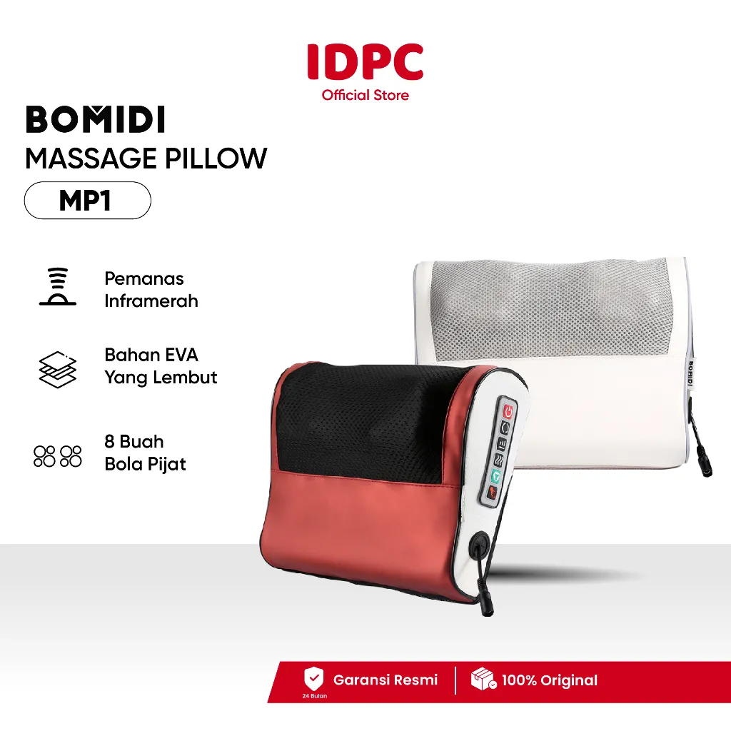 Vapopeye Bantal Pijat 8 Bola Massage Pillow Bantal Pijat Leher Punggung Portable Car And Home MP1/ijat Bahu Dan Tulang Belakang Multifungsi