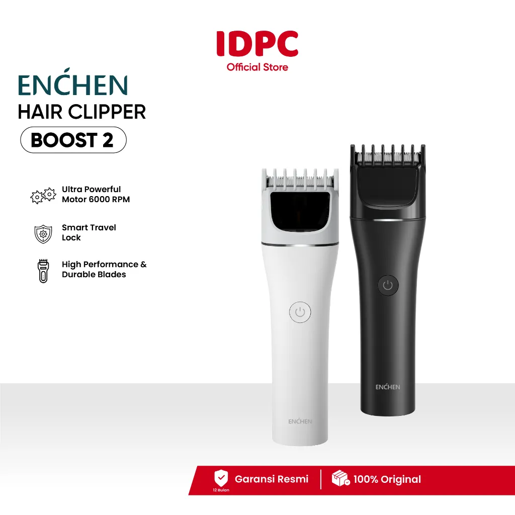 Enchen Boost 2 Alat Cukur Elektrik Hair Clipper Ceramic Smart Trimmer