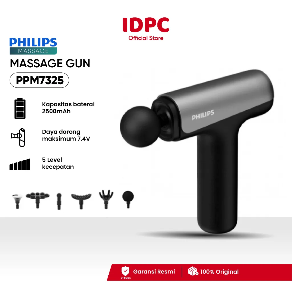 Philips Massager PPM7325 massage gun bantal pijat 8mm Kedalaman memukul