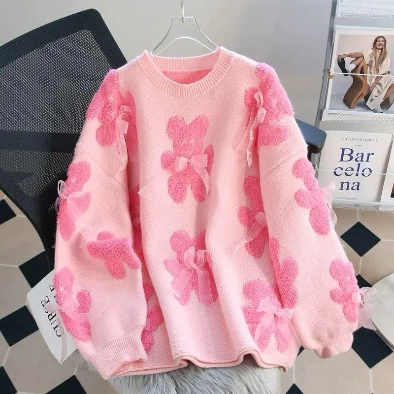 Sweater Rajut Bear Atasan Rajut Wanita Sweater Lucu mj236 Knitwear Premium Knit Tebal