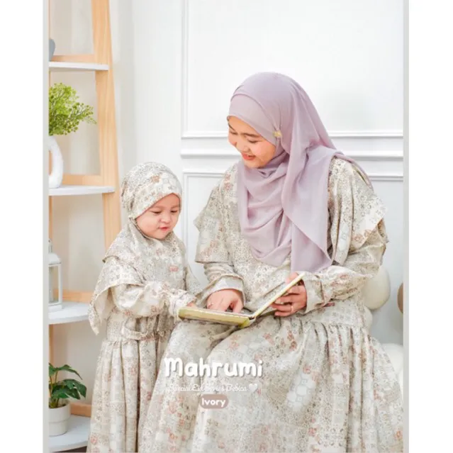 BEBICA Mahrumi Raya Set New - Dress Premium Lebaran Anak dan Ibu - Eid Series Bebica 2025
