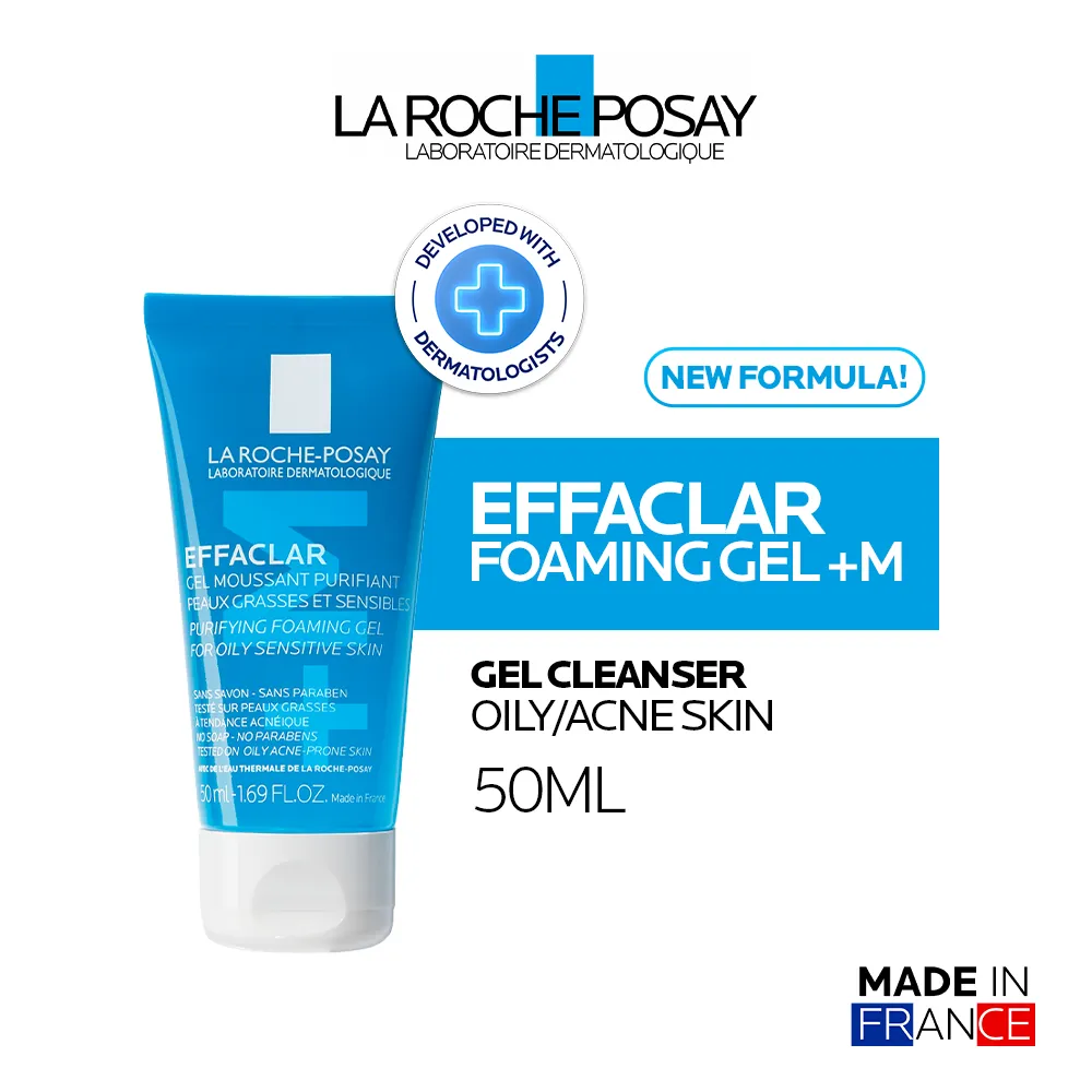 La Roche Posay Effaclar Foaming Gel Cleanser 50ml - Facial Wash Kulit Jerawat/ Berminyak