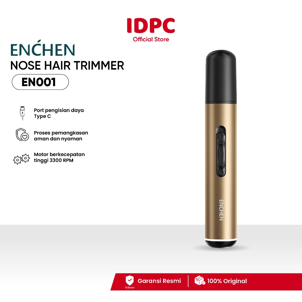 ENCHEN Electric Nose Hair Trimmer Rechargeable Type-C Pembersih Bulu Hidung Home Travel EN001