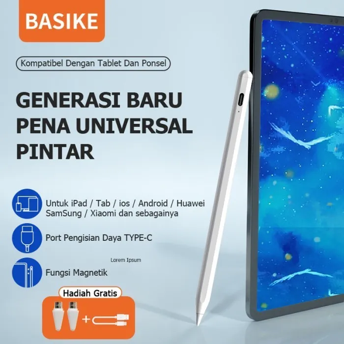 (HOT)BASIKE Stylus Pen Universal Capacitive Pencil for Tablet Apel iPad Phone Xiaomi Huawei Samsung