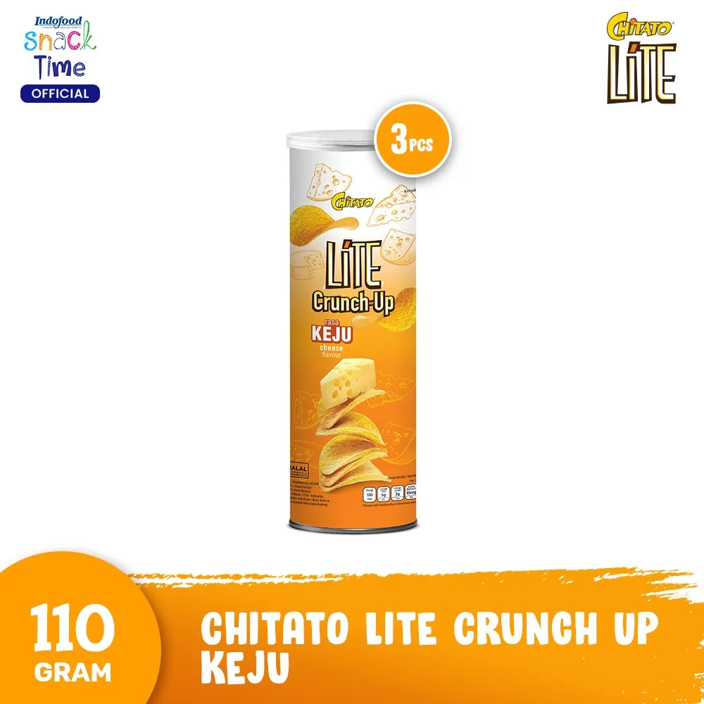Chitato Lite Crunch Up Keju 110 gr - 3 Pcs