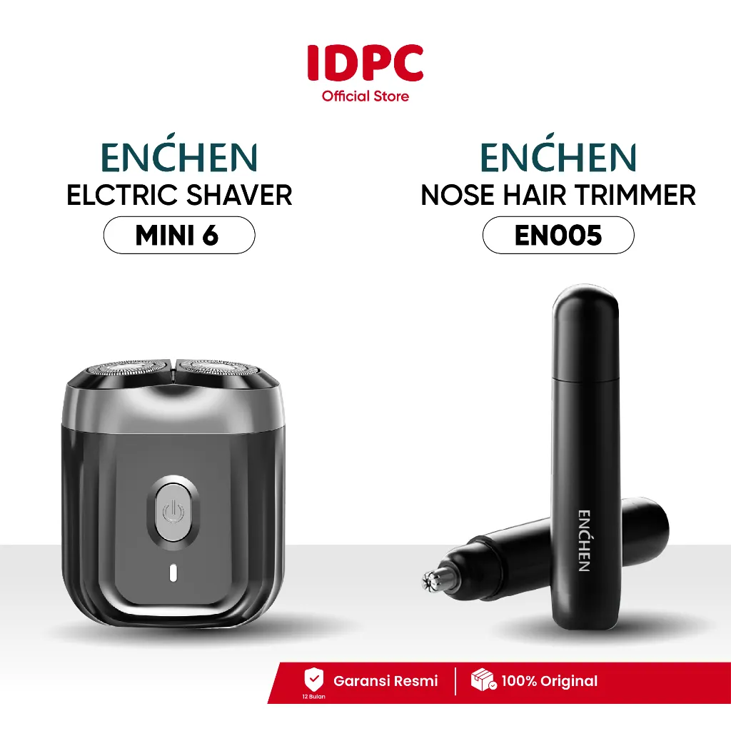 [Penawaran Kombo] ENCHEN Mini 6 & EN005 Mini Shaver Alat Cukur Jenggot Nose Ear Trimmer