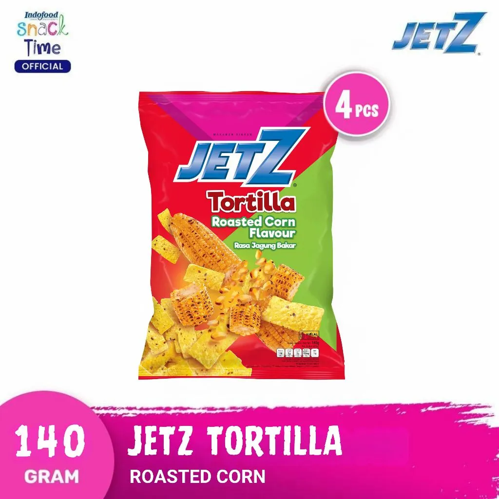 JetZ Tortilla Roasted Corn 140 Gr - 4 Pcs