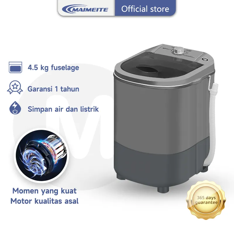 MAIMEITE Mesin Cuci Mini Alat Pengering Pakaian Portabel Washing Minimalis Ringan Daya Rendah Kapasitas 4.5KG