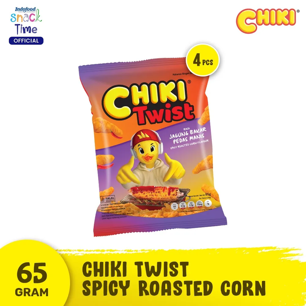 Chiki Twist Spicy Roasted Corn 65 Gr - 4 Pcs