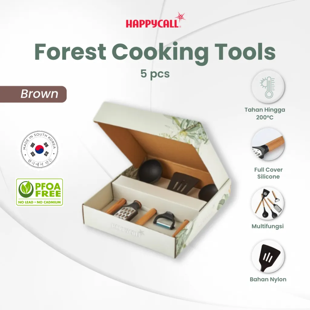 Happycall Forest Cooking Tools 5Pcs - Alat Masak Spatula Set