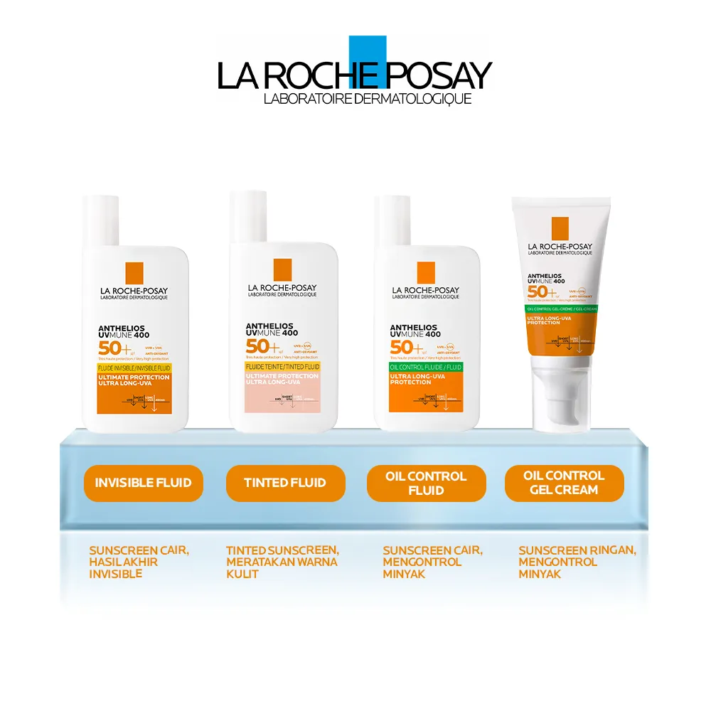LA ROCHE POSAY - ANTHELIOS UVMUNE 400 SUNSCREEN SPF 50+ PA++++ - INVISIBLE FLUID / OIL CONTROL FLUID / INVISIBLE MIST / TINTED FLUID