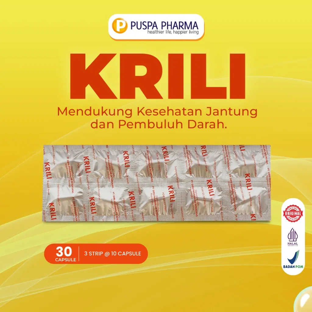 Krili ( Strip ) - Membantu Memelihara Kesehatan - Krill oil 500mg - isi 10 capsule