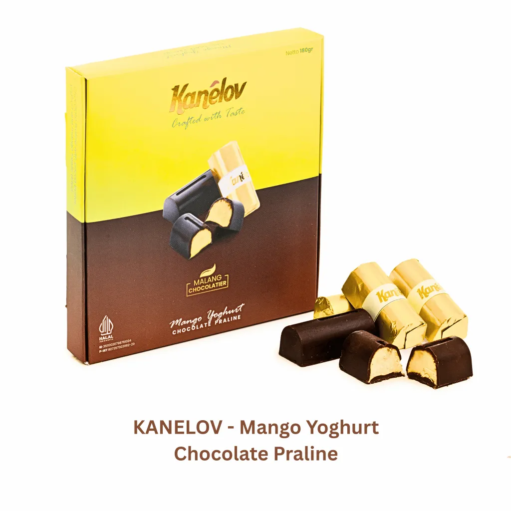 Chocolate Praline Mango Yoghurt - Cokelat Praline isi Mangga dan yoghurt - Cokelat Kanelov - Chocolate Premium Cocoa Butter - Artisan Chocolate (NEW Varian)