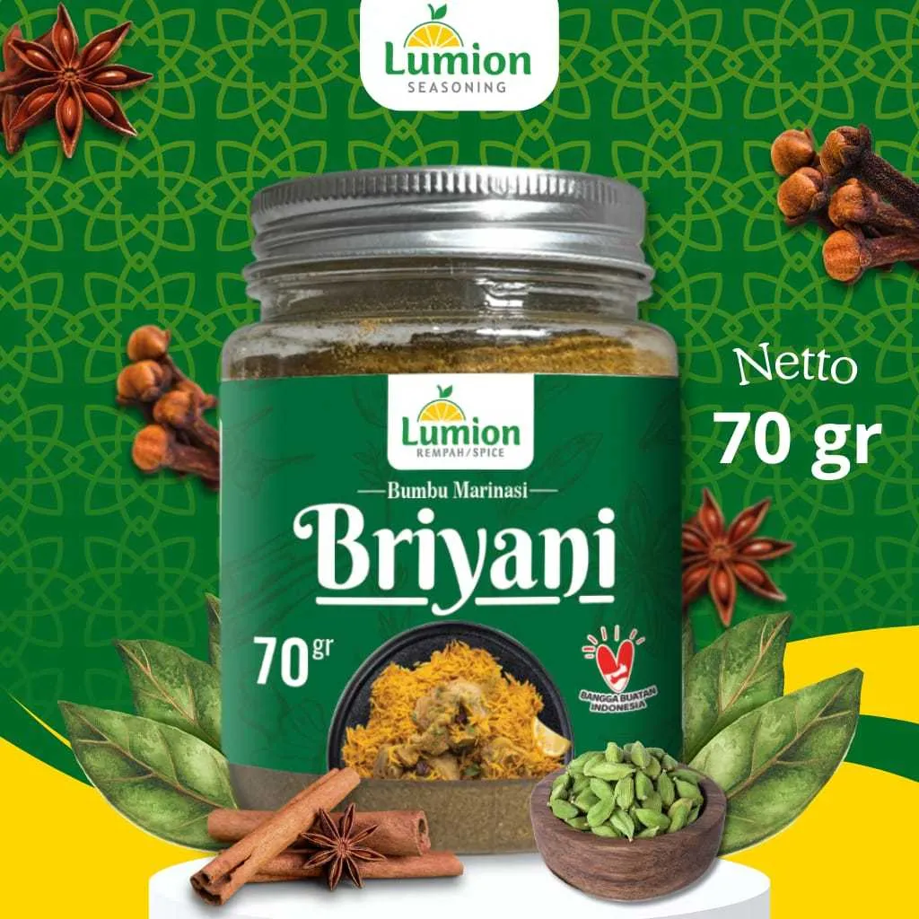 Lumion Bumbu Marinasi Briyani 70gr – Bumbu Nasi Arab Khas India