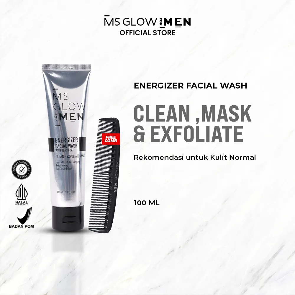 MS Glow For Men - Energizer Facial Wash Free Gift