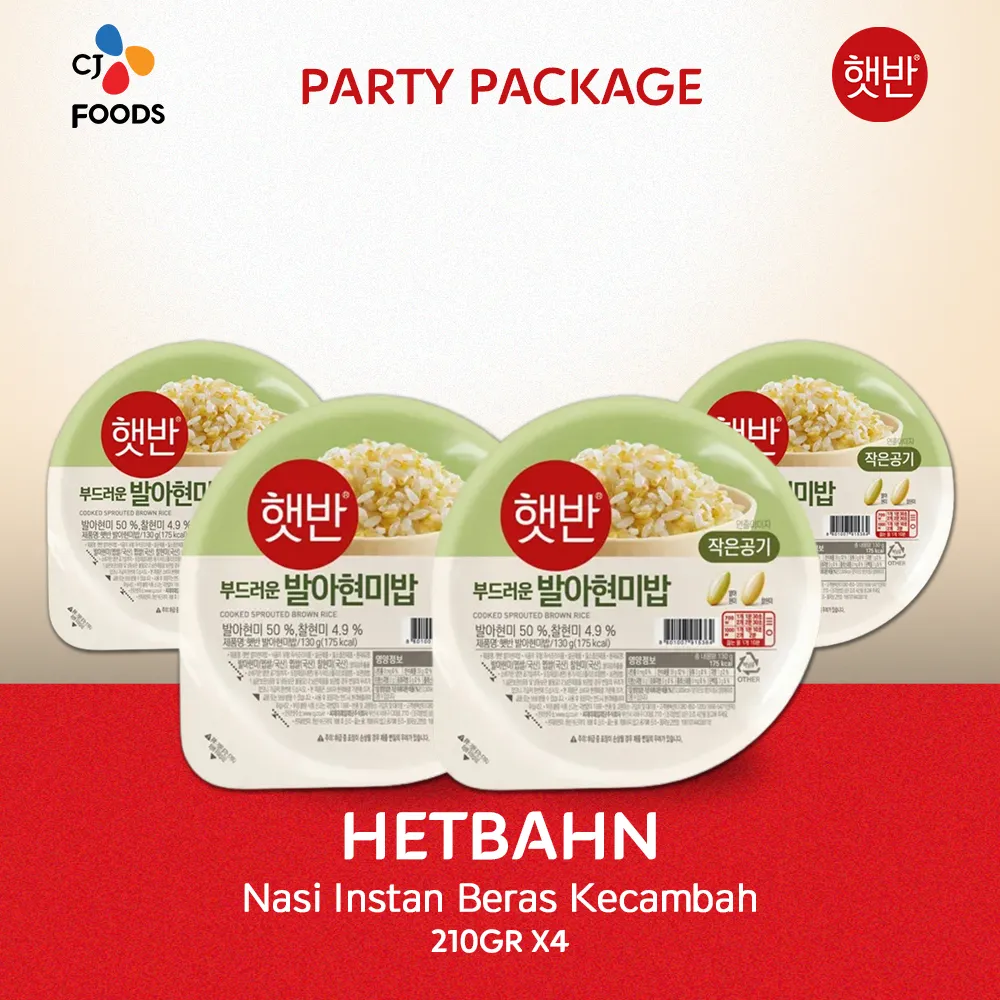 Party Pack-HETBAHN Nasi Instan Beras Kecambah 210 Gr