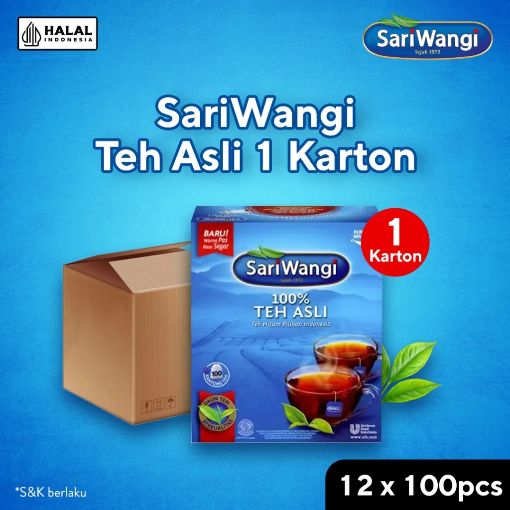 Sariwangi Asli Tea Bag 100 1 Karton