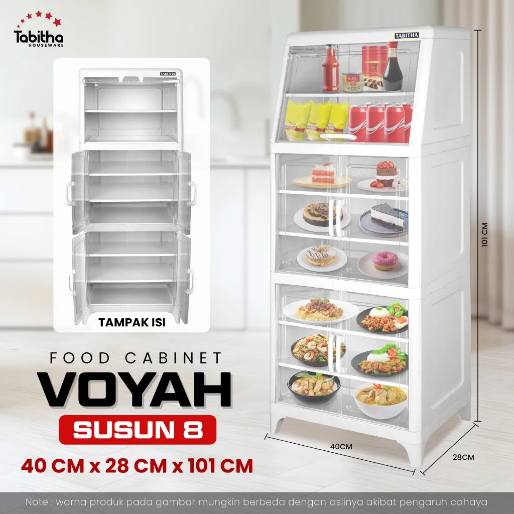 Tabitha Lemari Makanan Tertutup Rak Display Makanan Food Storage Cabinet Anti Serangga Tabitha Voyah