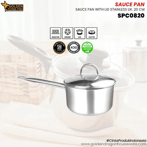 Arwana Houseware Sauce Pan - SPC820 - Golden Flying Fish