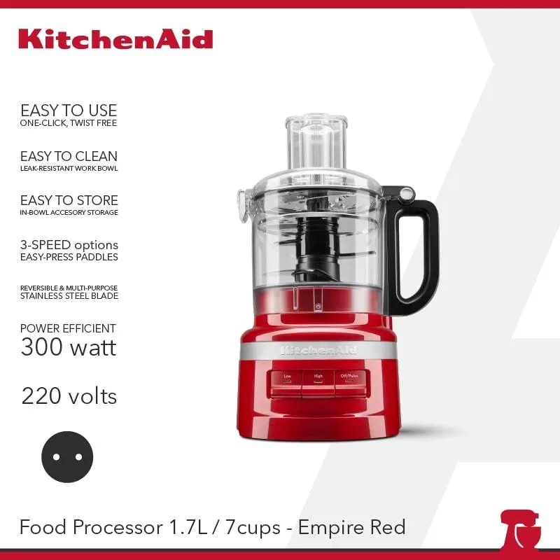KitchenAid Food Processor 1,7L Red - 5KFP0719EER