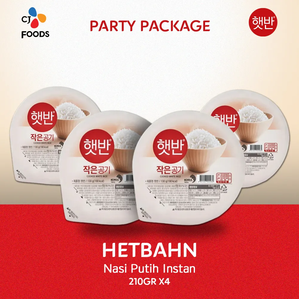 Party Pack-HETBAHN Nasi Instan Beras Putih 210Gr