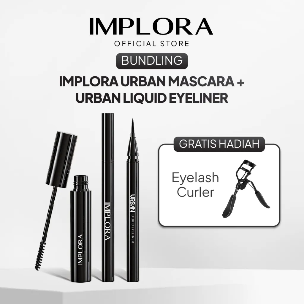 [BUNDLING] Implora Urban Volume Mascara + Urban Eyeliner - Free Eyelash Curler