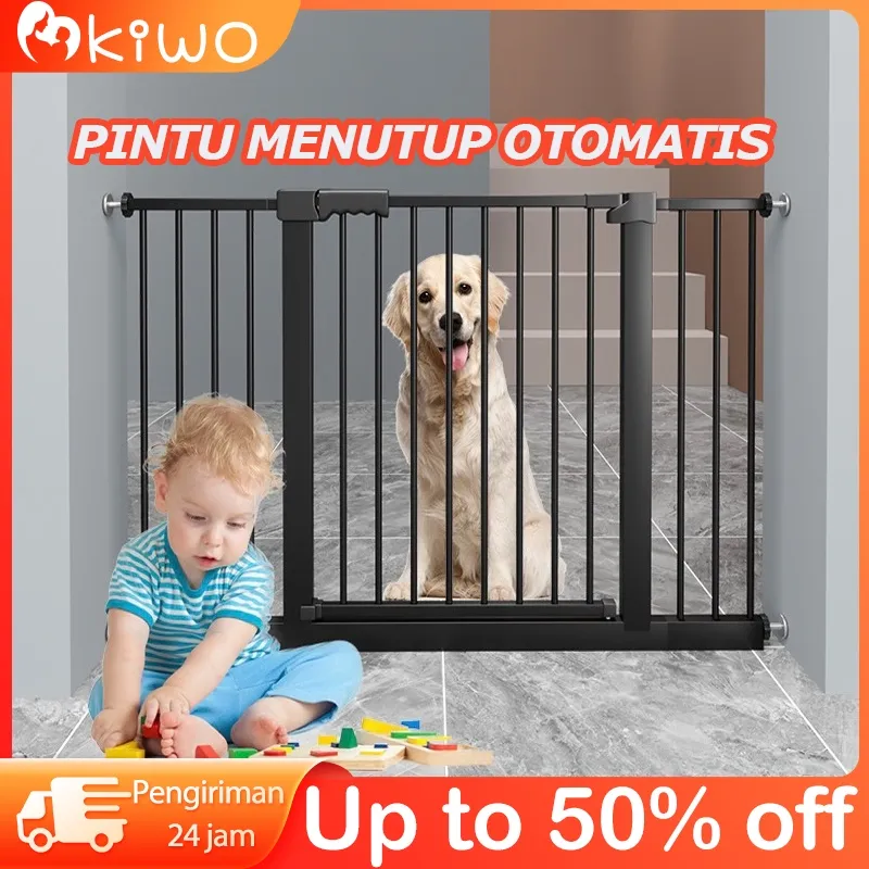 Baby Safety Gate Tanpa Bor Pemasangan Mudah Buka 2 Arah Untuk Pintu Tangga Kamar Mandi Dapur