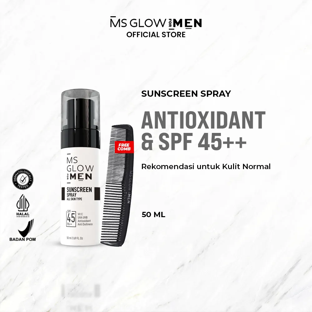 MS Glow For Men - Sunscreen Spray Free Gift