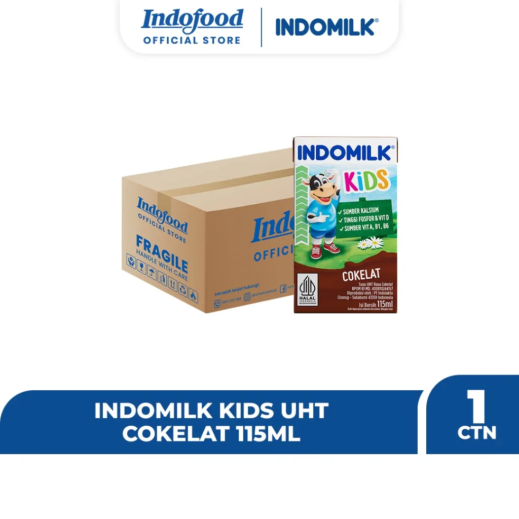 CTN - Indomilk Kids Cokelat UHT 115 mL