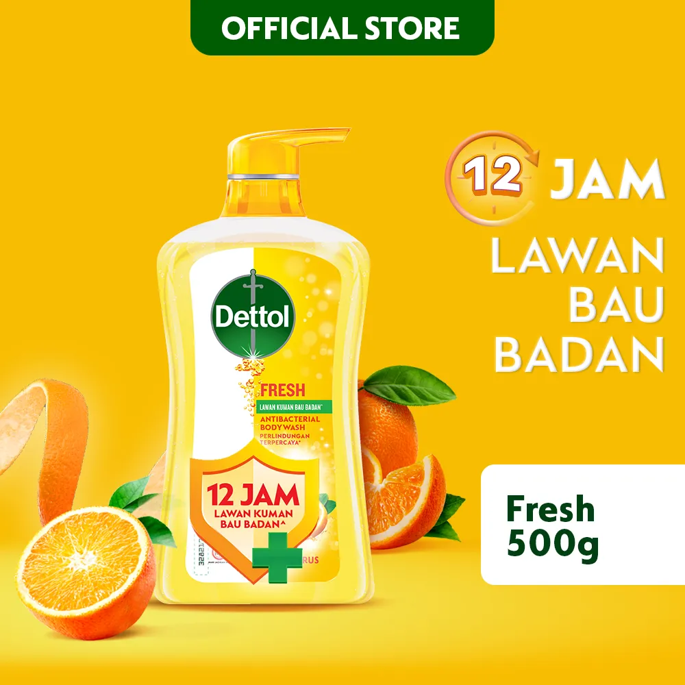 Dettol Sabun Mandi Cair Anti Bakteri Fresh 500 gr Pump