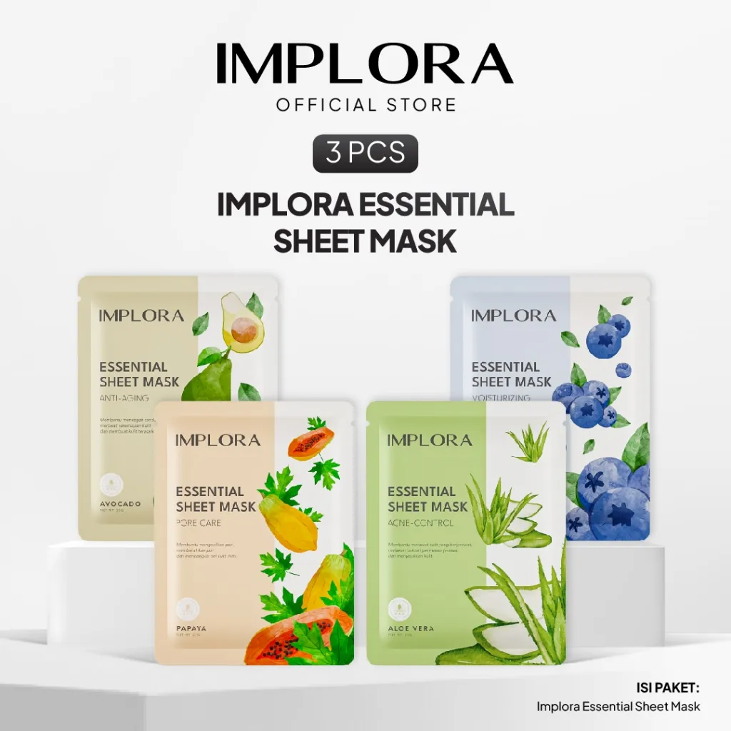 [3 PCS] Implora Essential Sheet Mask