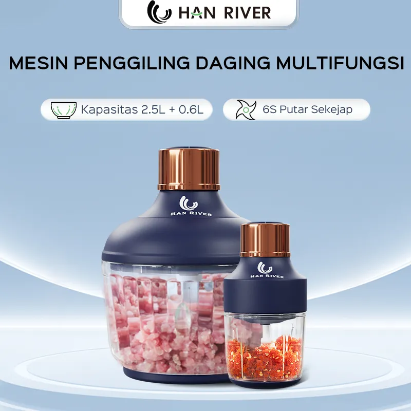 HAN RIVER Blender Chopper Daging dan Bumbu Serbaguna/Multifungsi