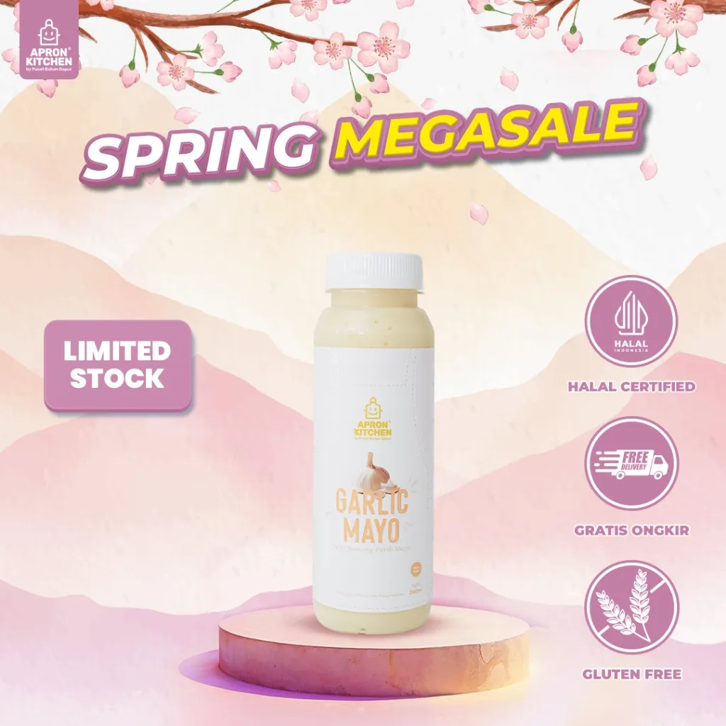 Apron Kitchen Garlic Mayo Bawang Saus Bumbu Masak Cocolan Jepang 250ML