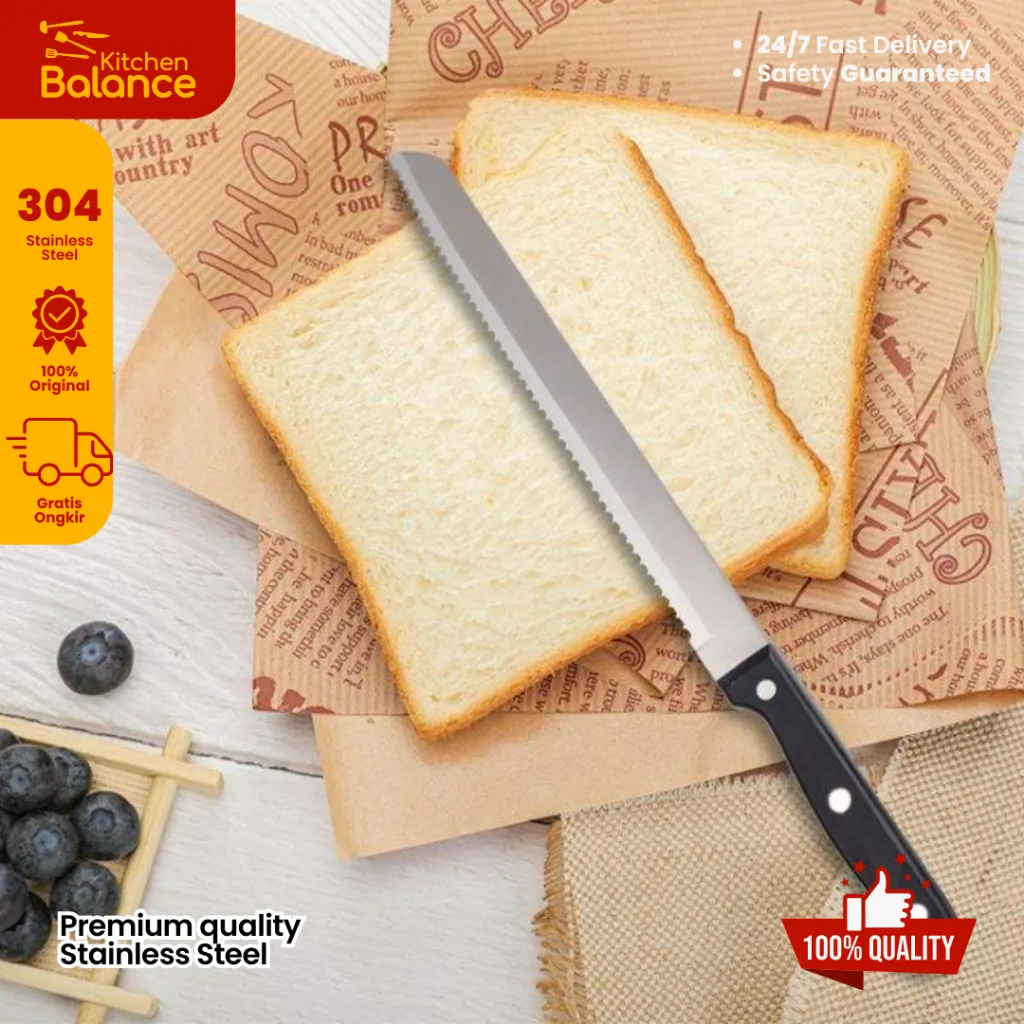 Kitchen Balance Pisau Roti Stainless Steel 688