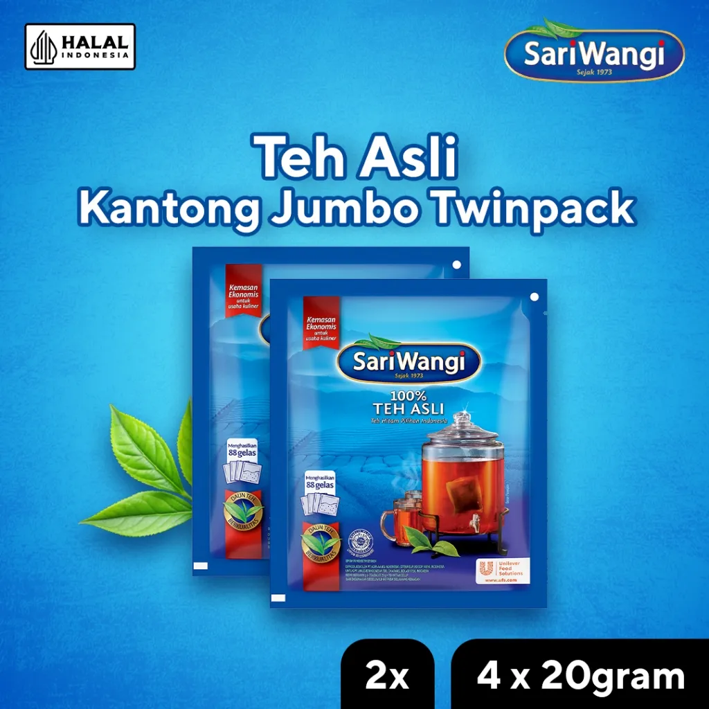 Sariwangi Teh Asli Kantong Jumbo 4X20Gr Twinpack