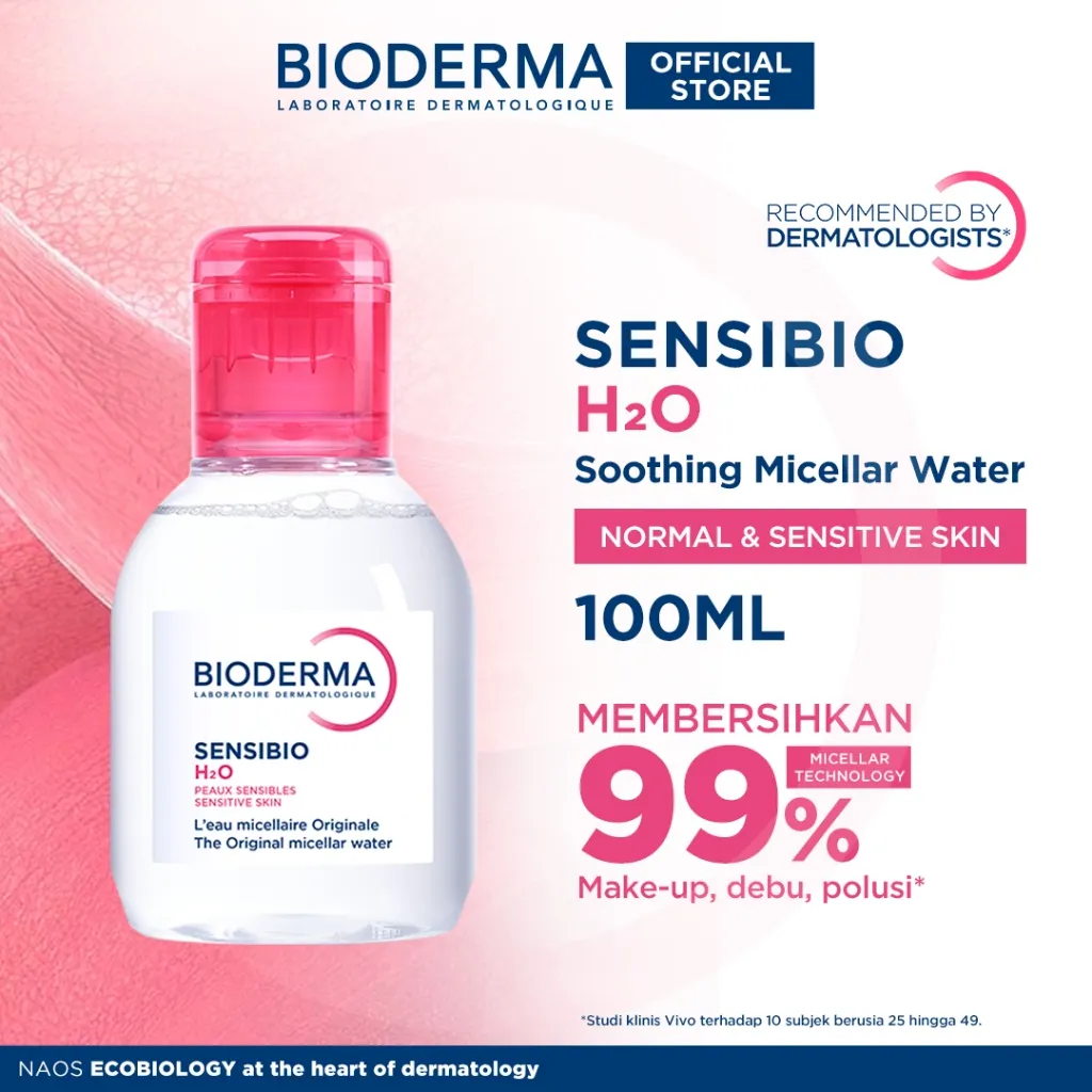 Bioderma Sensibio H2O 100ml - Micellar Water untuk Semua Jenis Kulit / Kulit Sensitif