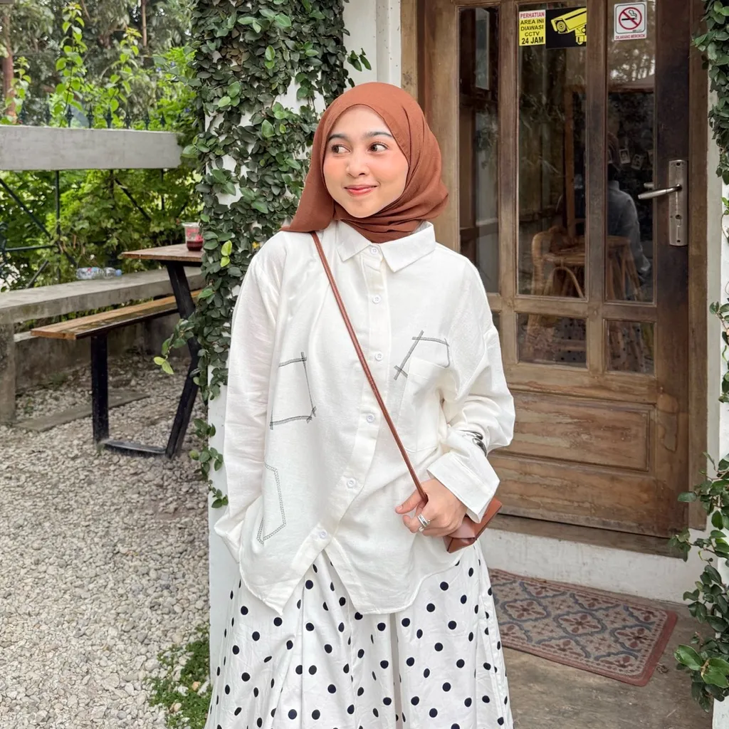 Geo Shirt // Atasan Wanita XL [ bibbi ]