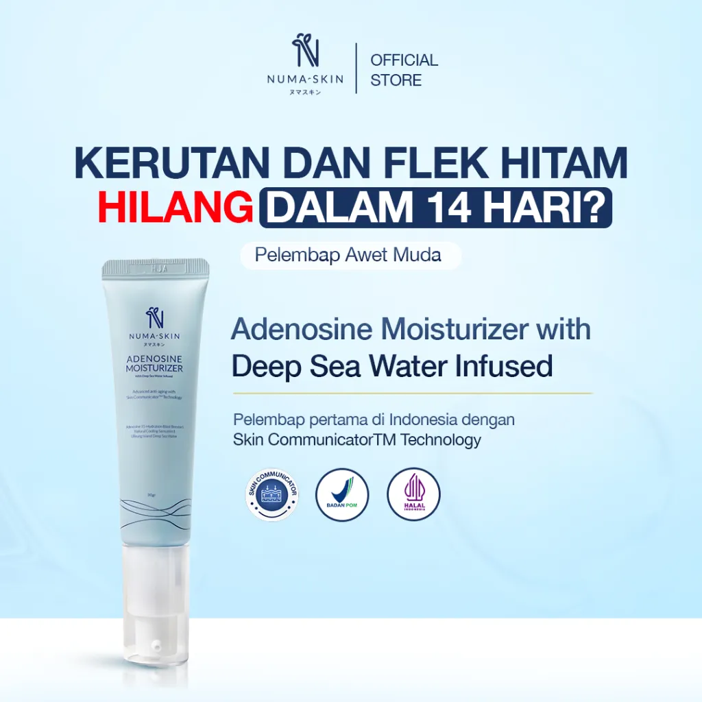 Numa Skin Adenosine Moisturizer with Deep Sea Water Infused Untuk Flek Hitam Kerutan Kulit Wajah