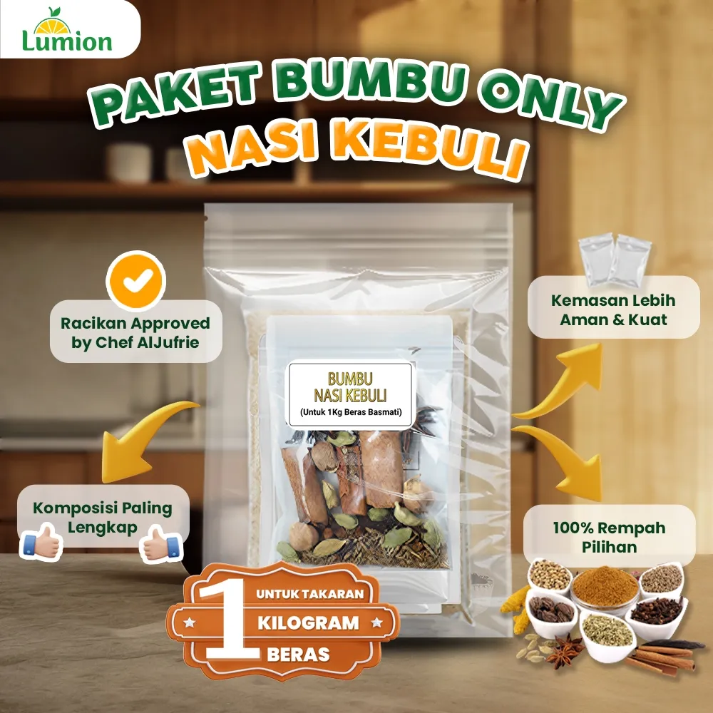 [Lumion Food] HANYA BUMBU Kebuli untuk pemakaian beras basmati 1kg (Bumbu, Rempah jadi satu)