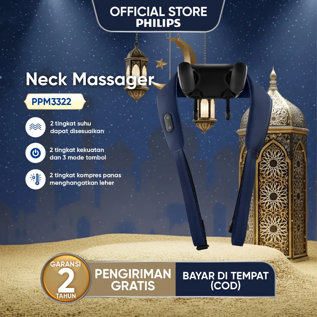 Philips massager PPM3322 neck pijat Relax your shoulders