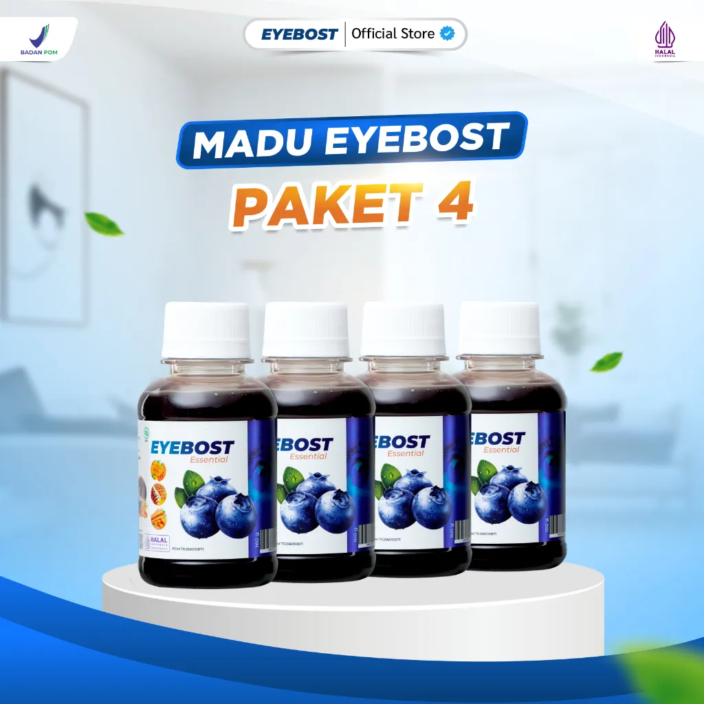 Eyebost – Madu Herbal Vitamin Mata Paket 4 Botol 160gr