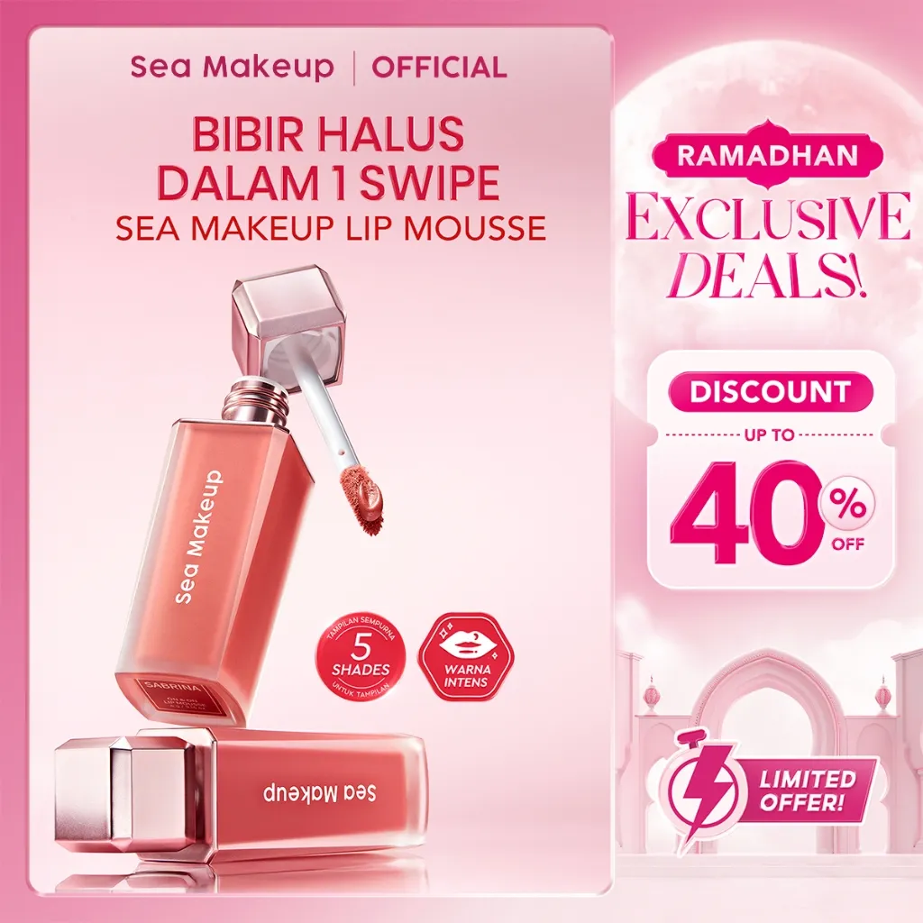 [SPECIAL PRICE] Sea Makeup Anti Dry Lip Mousse 24hr Hydration dengan Vitamin E - Tekstur Ringan Halus dan Nyaman Digunakan untuk Tampilan Bibir Lembut dan Natural