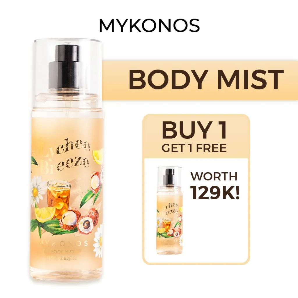 (Buy 1 Get 1 free) Mykonos - Lychee Breeze Body Mist 115ml