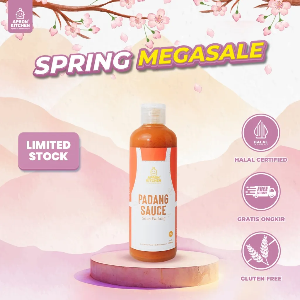 Apron Kitchen Saus Padang Pedas Bumbu Masak Seafood Indonesia 250ml